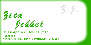 zita jekkel business card